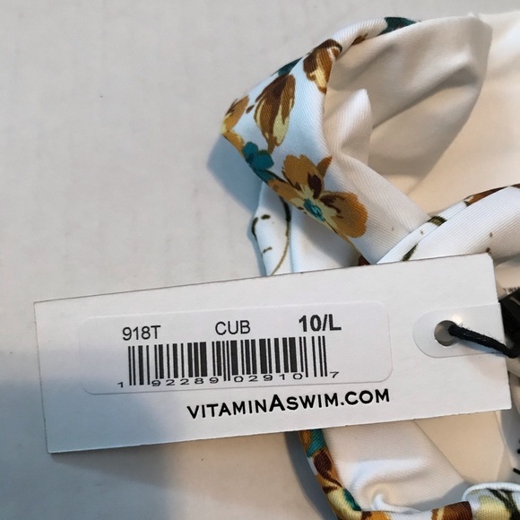 Vitamin A Lou Tie Front Bikini Top CUBA LIBRE L - Picture 6 of 6